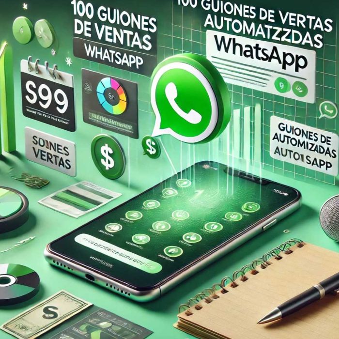 100 Guiones de venta automatizados para WhatsApp